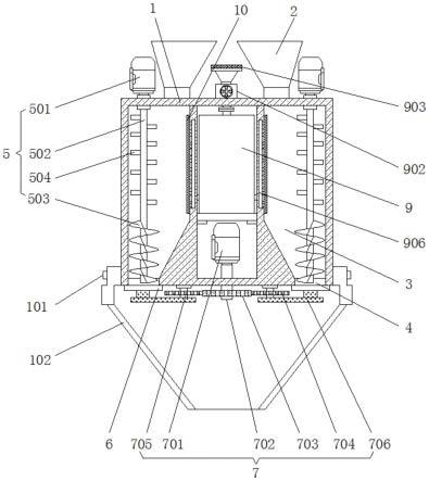 一种线缆挤塑加工用多种塑料颗粒同步供料装置的制作方法