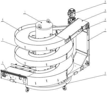 模块化链板螺旋输送机的制作方法