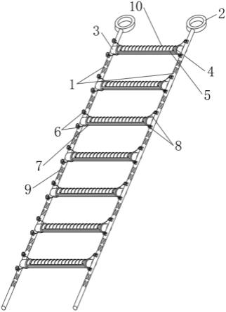 一种用于架空输电线路检查的绝缘软梯结构的制作方法