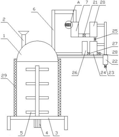 釜装置技术领域,具体涉及一种用于拉罗替尼合成的多级脱水回流分水器