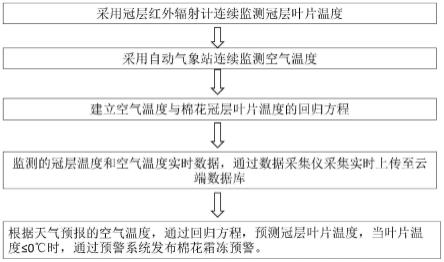 基于叶片尺度温度的棉花霜冻预报方法及系统与流程