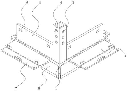 一种附着式脚手架可折叠式转角封闭连接翻板的制作方法