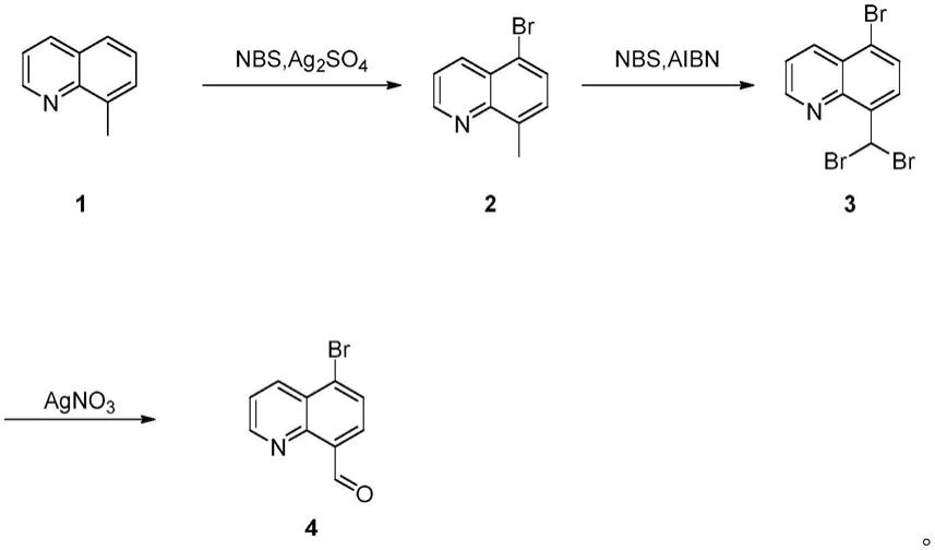 一种5-溴喹啉-8-甲醛的制备方法与流程