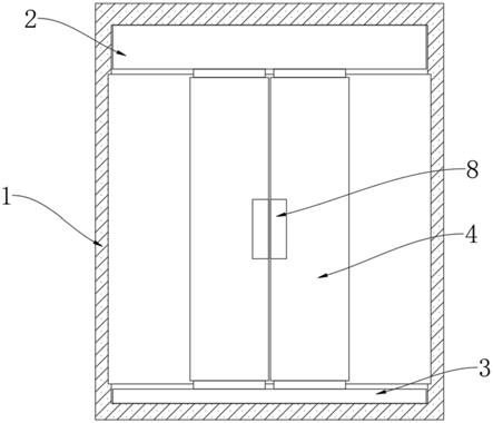 一种建筑井架层间电控安全门装置的制作方法