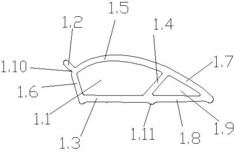 一种双泡管轮眉密封条及其安装结构的制作方法