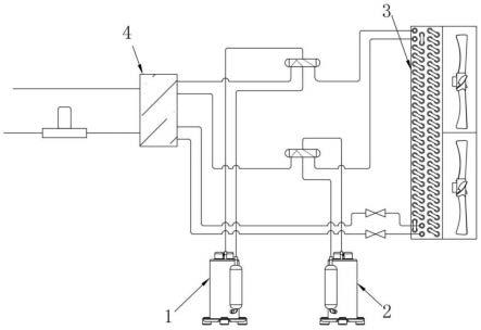 一种由定变频压缩机驱动双制冷回路组合变负荷空调主机的制作方法