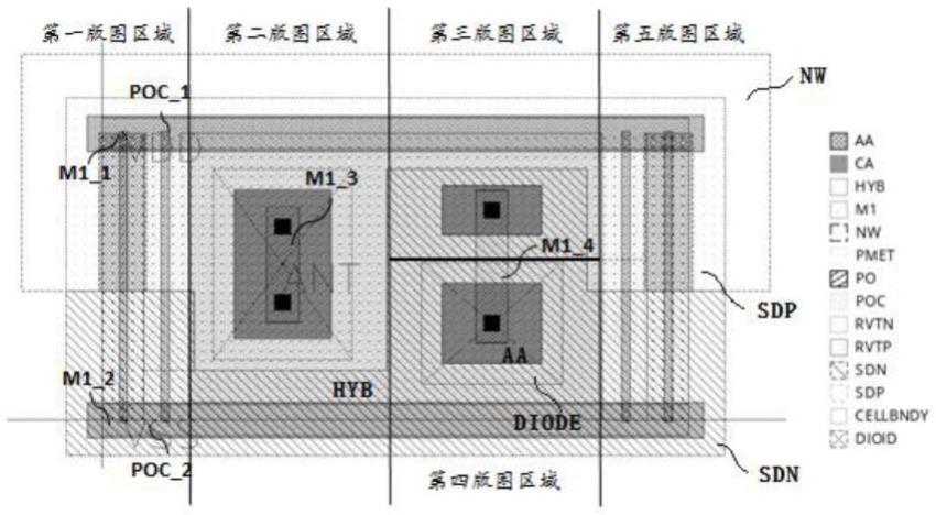 二极管标准单元电路结构及版图结构的制作方法