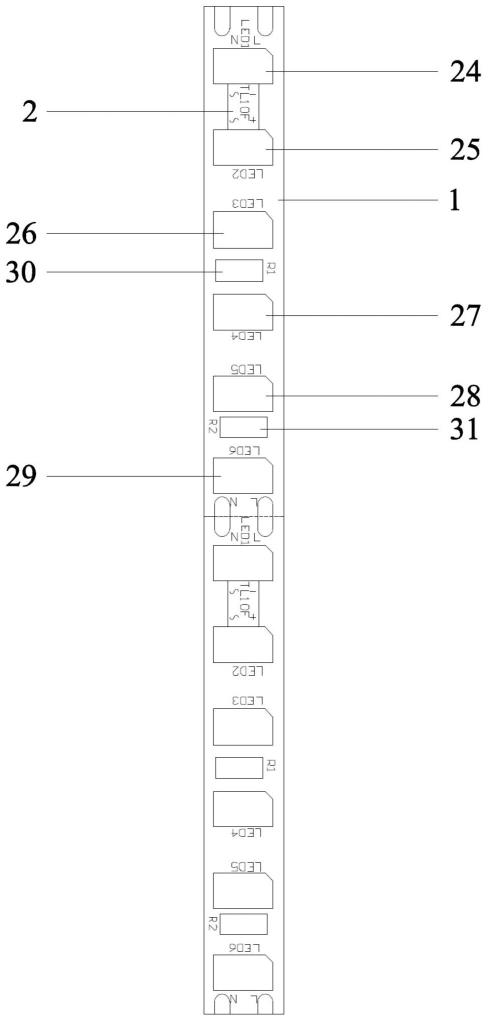 一种每5厘米可裁剪的免驱动高压220vLED灯带的制作方法