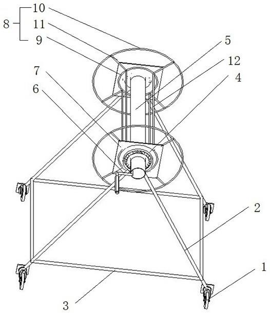 一种隧道内施工用手动可移动式卷线机器的制作方法