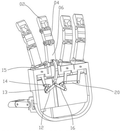 一种被动式假肢手手指的内收外展装置