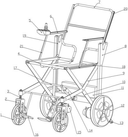 一种折叠电动轮椅车