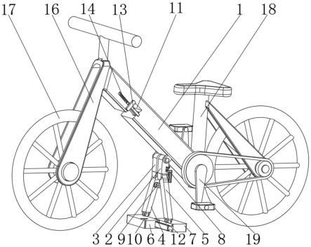 一种助力自行车用停靠站立支撑装置的制作方法