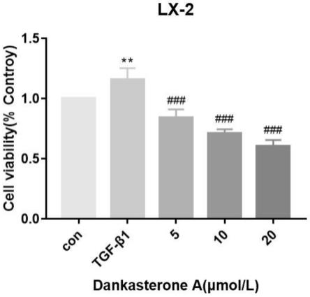 DankasteroneA在制备治疗肝纤维化药物中的应用