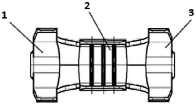一种带三压接翼的压接结构卡环端子的制作方法