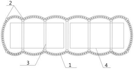 条形基础多弧连拱咬合桩基坑支护结构及支护方法与流程