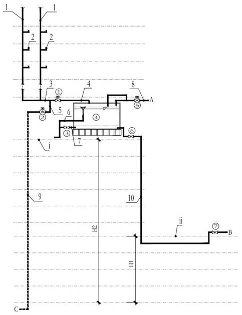 一种超高层建筑冷凝水收集回用于裙房屋面的装置的制作方法