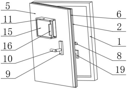 普通防盗门内部结构图图片