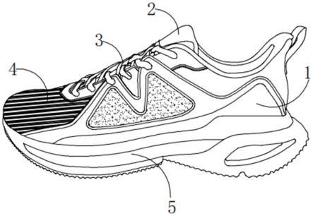 一种具有鞋底功能分区的运动鞋的制作方法