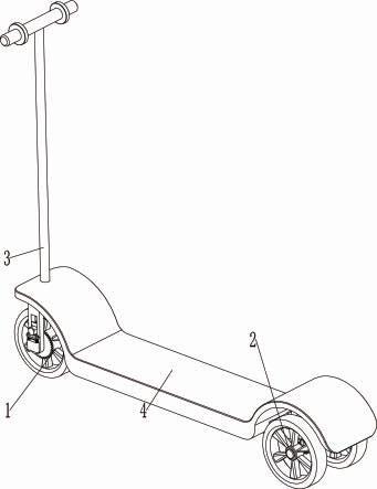 一种电动滑板车车架结构及电动滑板车的制作方法