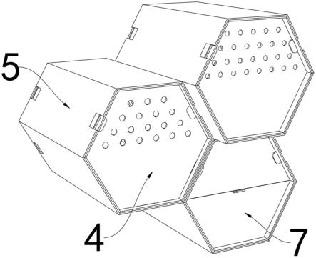 一种组合式六边形结构猫巢的制作方法