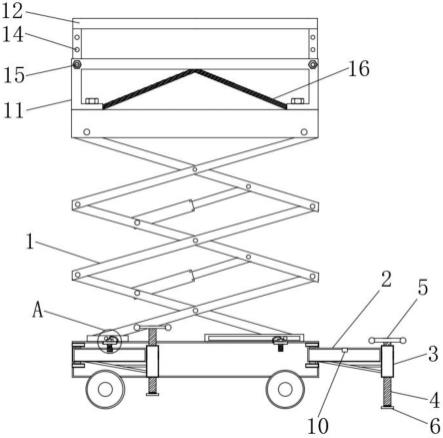 一种具有旋转支撑结构的剪叉式升降机的制作方法