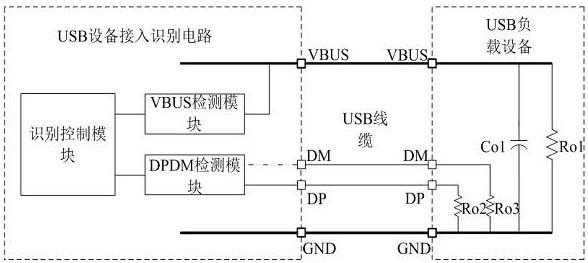 USB负载设备接入识别电路、方法及供电系统与流程