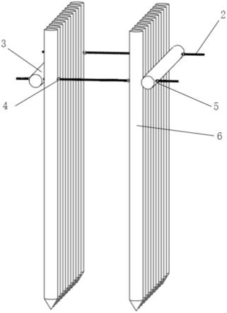 一种保持河堤松木桩线性固定的装置的制作方法