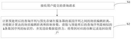 基于块状编辑距离的相似患者诊断记录的查询方法、装置及系统