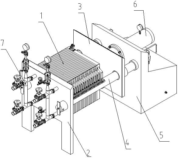 用于多级过滤的全封闭板框压滤机的制作方法