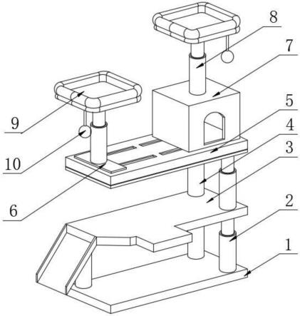 一种不同阶段使用的猫爬架的制作方法