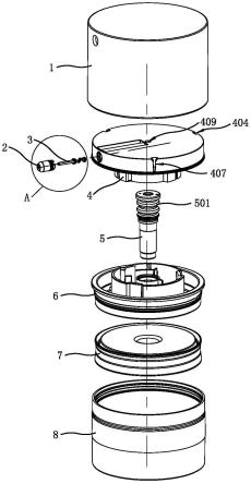 耐压高分子旋转锁扣按压真空膏霜瓶的制作方法