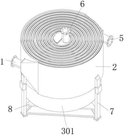 大型连续螺旋折流板换热器及其使用方法与流程