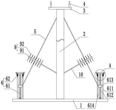 一种具有调节功能的拉线塔结构的制作方法
