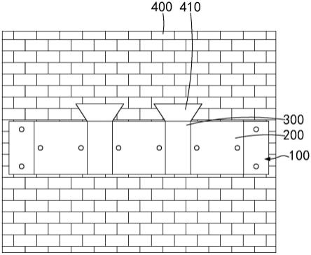一种联排线盒的辅助安装结构以及墙体安装结构的制作方法