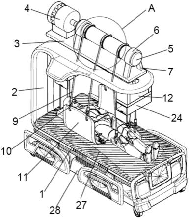 一种便于植物人翻身的病床