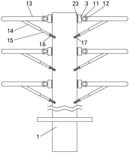 一种高空间利用率的双基线路电缆终端杆的制作方法