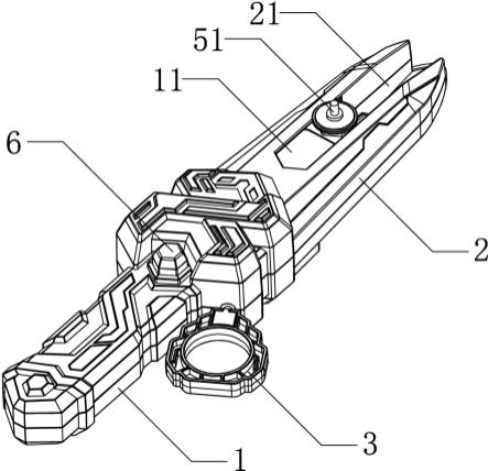 一种剑型玩具陀螺发射器的制作方法