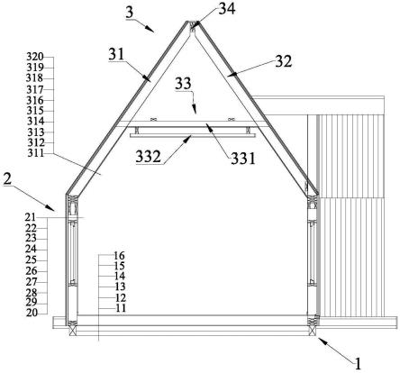 一种装配式坡屋顶木构建筑体系的制作方法
