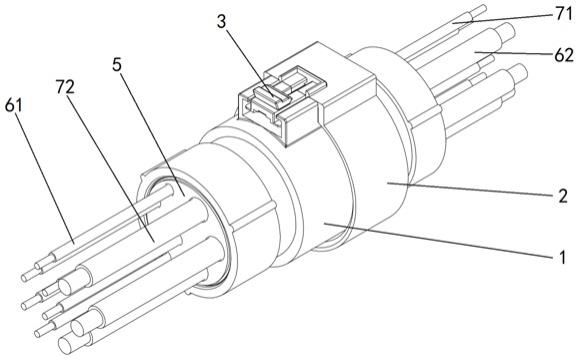 一种内簧式接触铆压式端子圆形防水连接器的制作方法