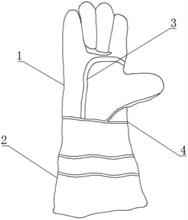 一种安全性高的电焊手套的制作方法