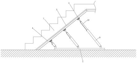 楼梯模板下斜面用支撑体系的制作方法