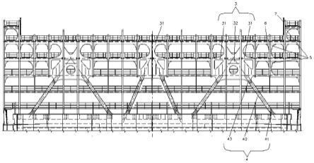 一种只字形板架结构形式的大型集装箱船绑扎桥的制作方法