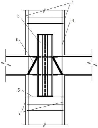 混凝土柱内不连通式劲性钢柱安装结构的制作方法