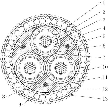 三芯电缆结构图片