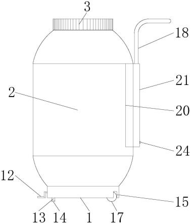 一种屋面防水施工用具有混合功能的防水涂料储存桶的制作方法