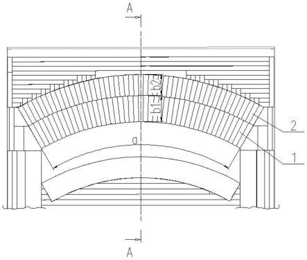 用于双膛石灰竖窑连接通道的拱形砌体结构的制作方法