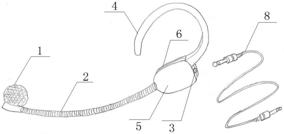 一种可换线的有线耳挂麦克风装置的制作方法