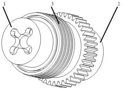 一种可快拆并线齿轮的制作方法