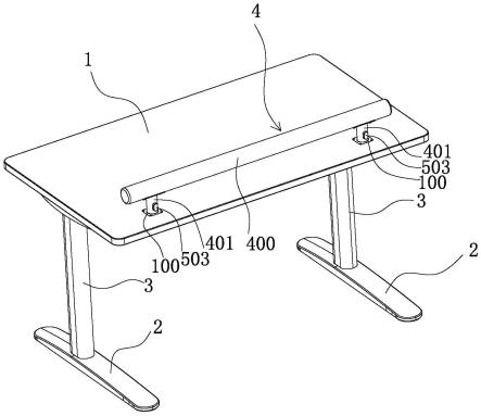 一种配置有健身杆的电动升降桌的制作方法
