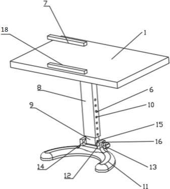 一种便携式可折叠美术桌的制作方法